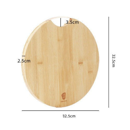 Round Cutting Board Household Thick Solid Wood Bamboo Cutting Board Kitchen Fruit Cutting Board Small Cutting Board Cutting Board Cutting Board - Asmota