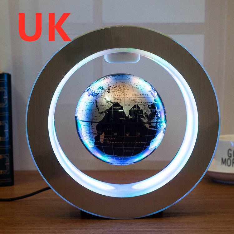Round LED World Map Floating Globe Magnetic Levitation Light Anti Gravity Magic - Asmota