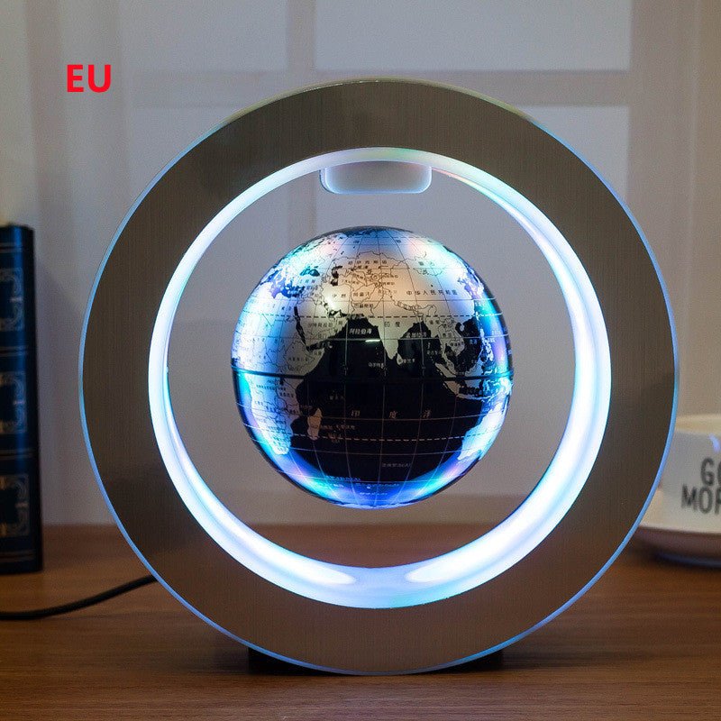 Round LED World Map Floating Globe Magnetic Levitation Light Anti Gravity Magic - Asmota