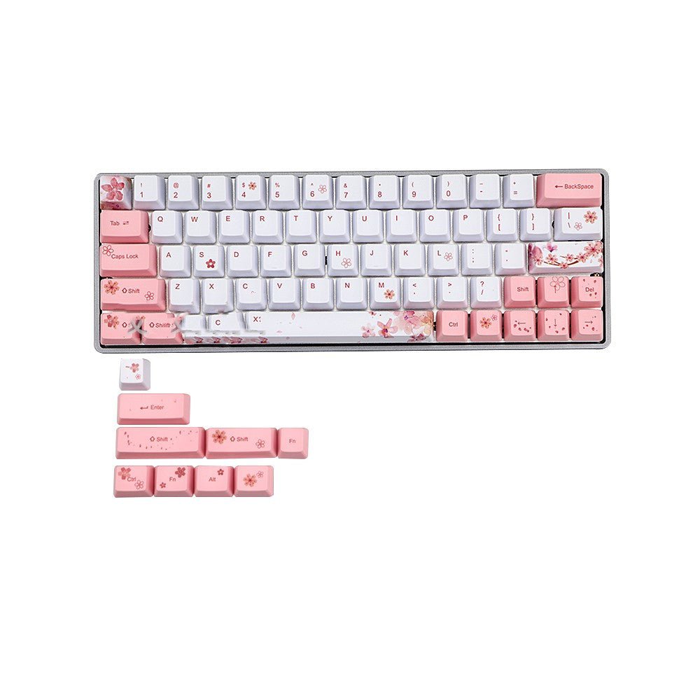 Sakura Keycap Key OEM Height Five - sided Sublimation Keycap - Asmota