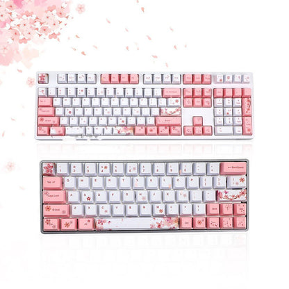 Sakura Keycap Key OEM Height Five - sided Sublimation Keycap - Asmota