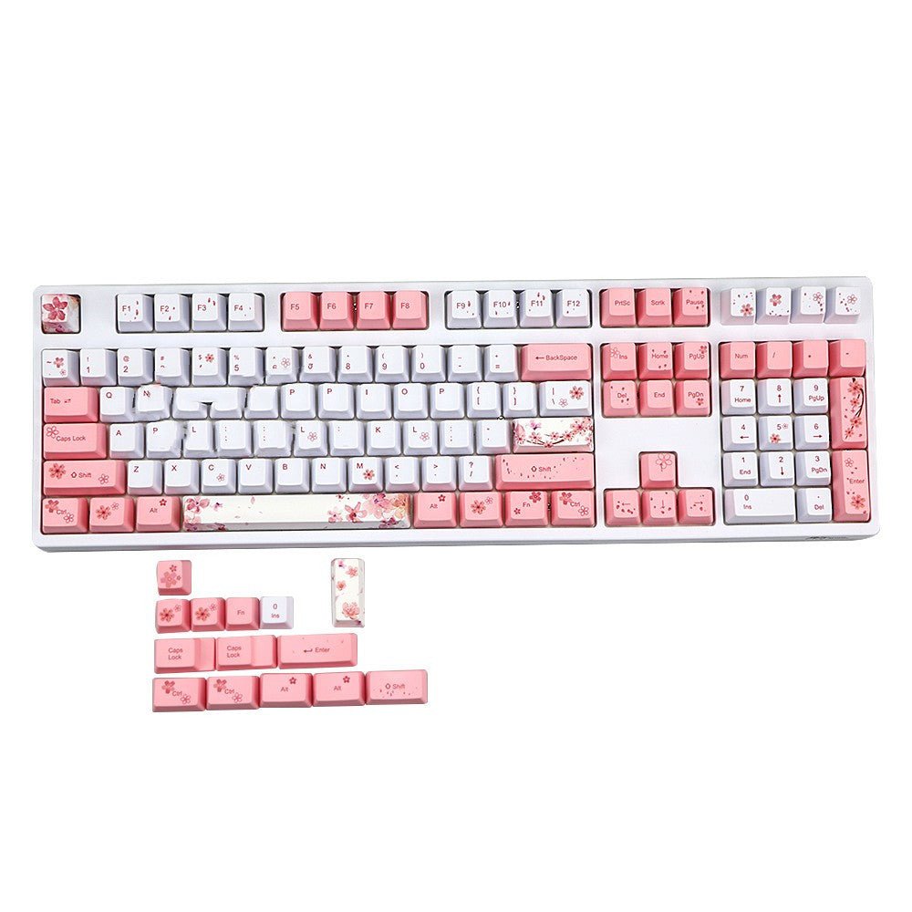 Sakura Keycap Key OEM Height Five - sided Sublimation Keycap - Asmota