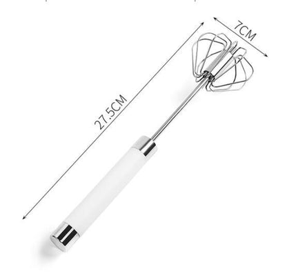 Semi - automatic Stainless Steel Egg Beater Whisk Hand Pressure Rotating Manual Mixer Egg Tools Cream Stirrer Kitchen Accessories - Asmota