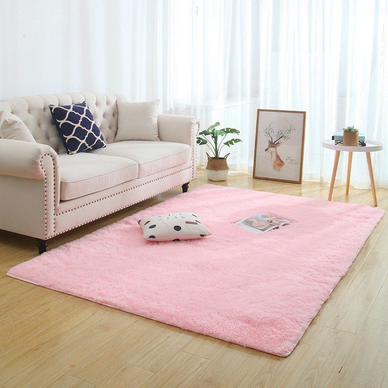 Silky Fluffy Carpet Modern Home Decor Long Plush Shaggy Rug - Asmota