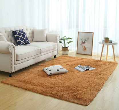 Silky Fluffy Carpet Modern Home Decor Long Plush Shaggy Rug - Asmota