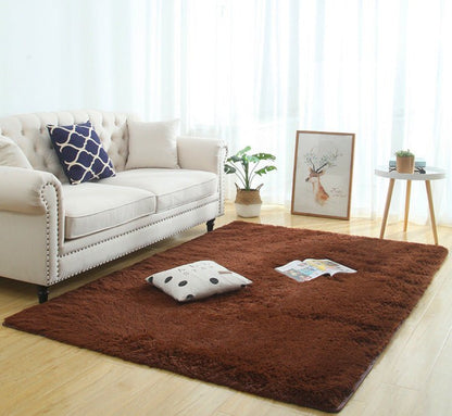 Silky Fluffy Carpet Modern Home Decor Long Plush Shaggy Rug - Asmota