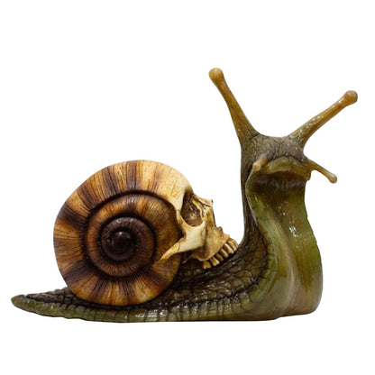 Snail Skull Sculpture Gothic Decoration Snail Statue Patio Snail Figurine Crafts Home Decoration Accessories Kawaii Room Decor - Asmota