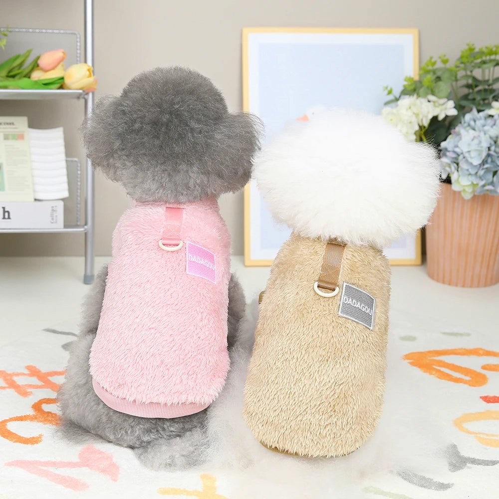 Soft Coral Fleece Pet Clothes Warm Dog Vest Coat Cute Puppy Sweater Cat Apparel For Chihuahua Yorkie Terrier Shih Tzu Pet Outfit - Asmota