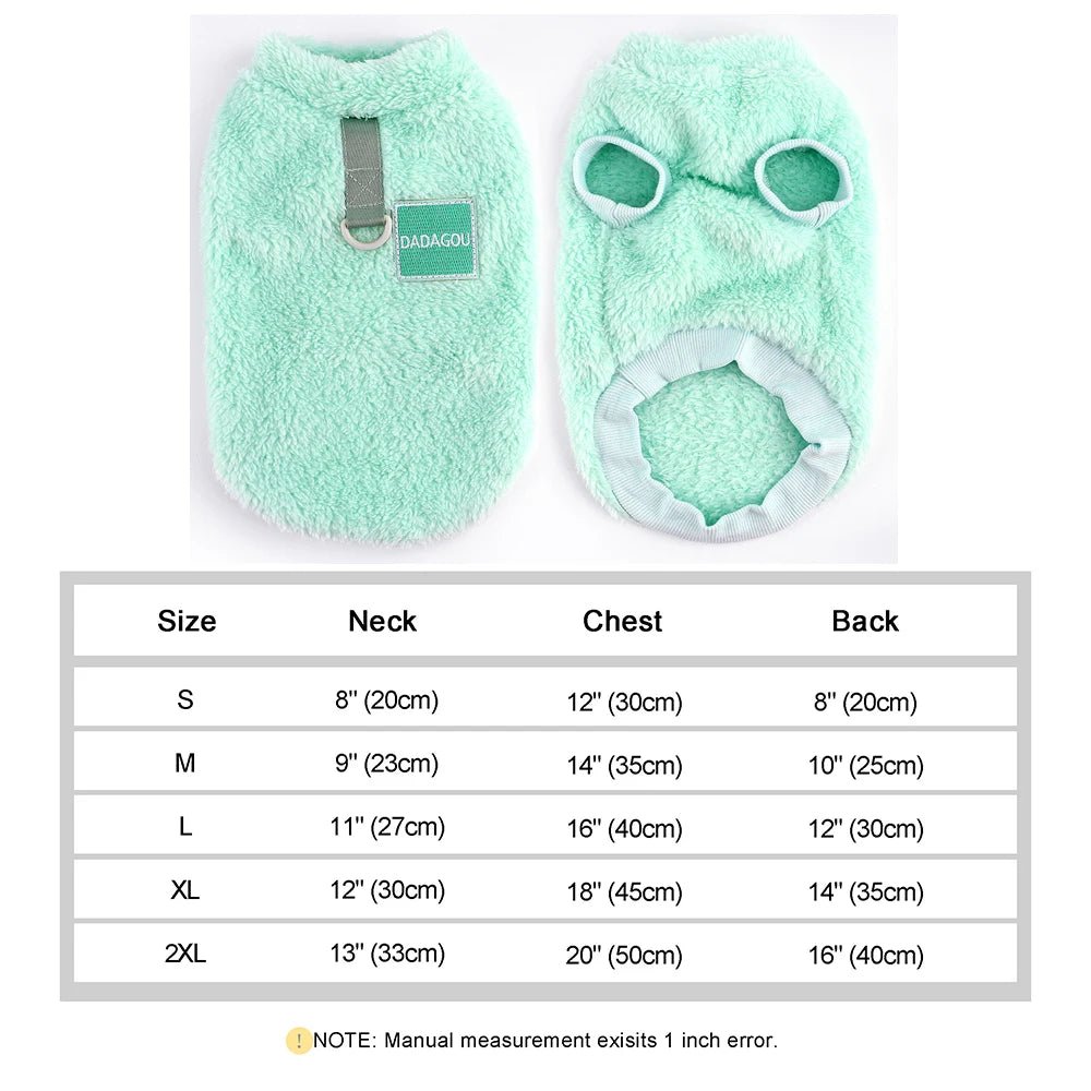 Soft Coral Fleece Pet Clothes Warm Dog Vest Coat Cute Puppy Sweater Cat Apparel For Chihuahua Yorkie Terrier Shih Tzu Pet Outfit - Asmota