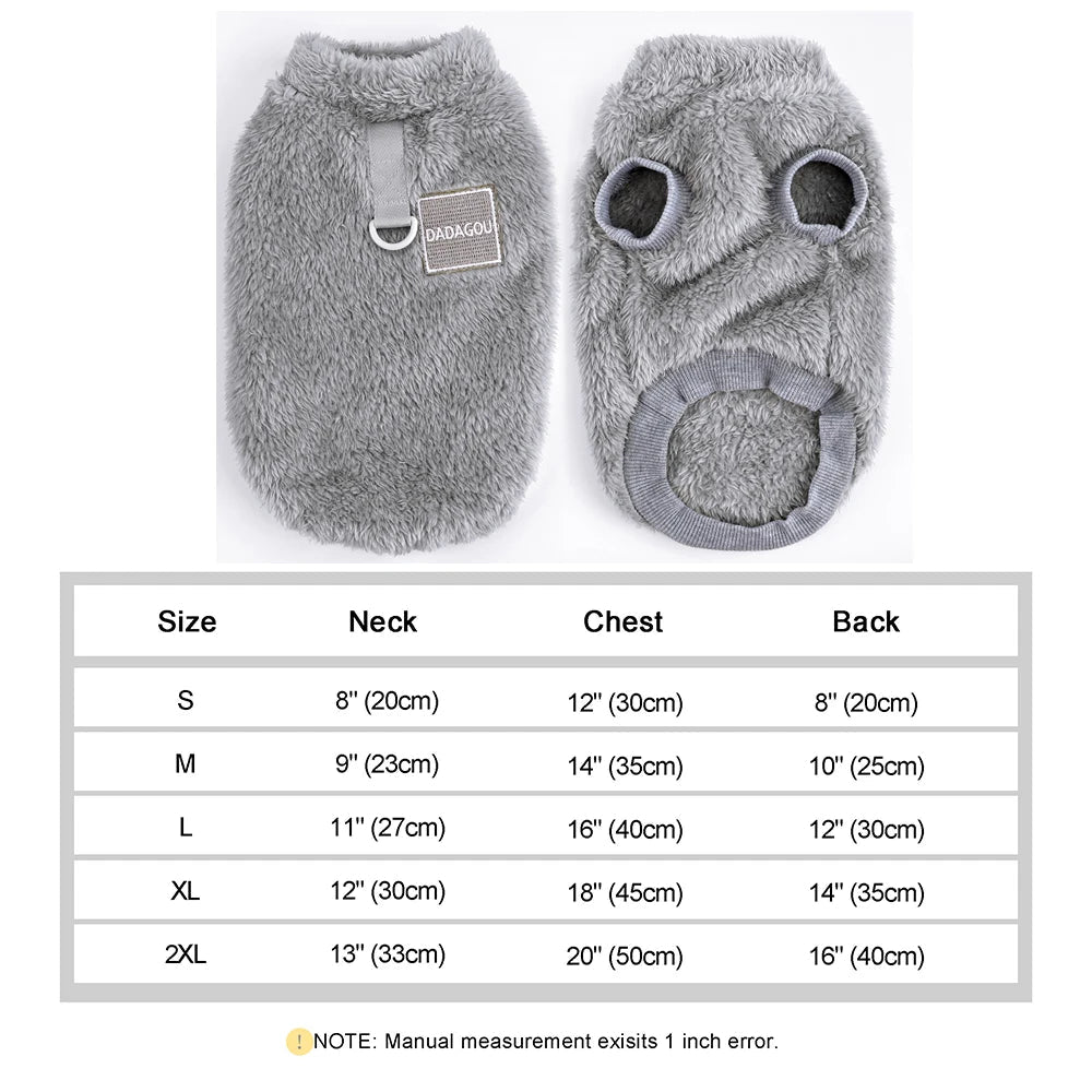 Soft Coral Fleece Pet Clothes Warm Dog Vest Coat Cute Puppy Sweater Cat Apparel For Chihuahua Yorkie Terrier Shih Tzu Pet Outfit - Asmota