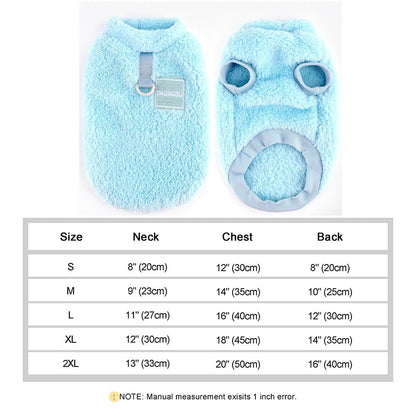 Soft Coral Fleece Pet Clothes Warm Dog Vest Coat Cute Puppy Sweater Cat Apparel For Chihuahua Yorkie Terrier Shih Tzu Pet Outfit - Asmota