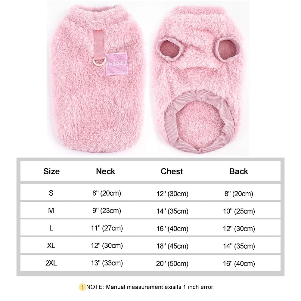 Soft Coral Fleece Pet Clothes Warm Dog Vest Coat Cute Puppy Sweater Cat Apparel For Chihuahua Yorkie Terrier Shih Tzu Pet Outfit - Asmota