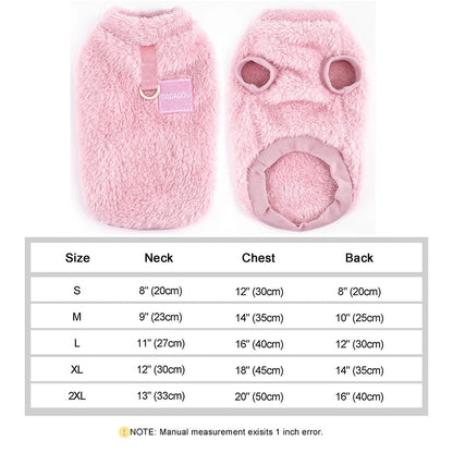 Soft Coral Fleece Pet Clothes Warm Dog Vest Coat Cute Puppy Sweater Cat Apparel For Chihuahua Yorkie Terrier Shih Tzu Pet Outfit - Asmota