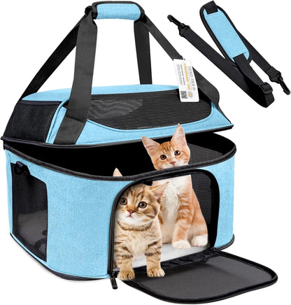 Soft Side Pet Large Suitable For Foldable Travel Small Dog Carrier, Aire Approved Cat Carrier 0317Bag - Asmota