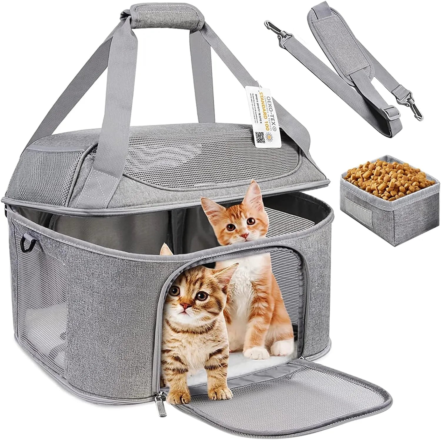 Soft Side Pet Large Suitable For Foldable Travel Small Dog Carrier, Aire Approved Cat Carrier 0317Bag - Asmota