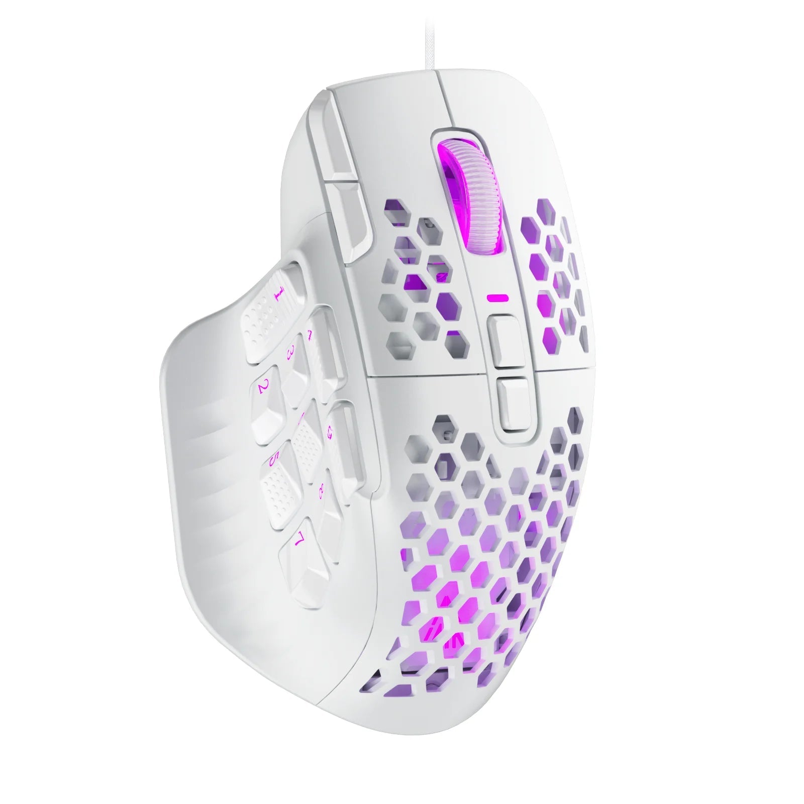 SOLAKAKA SM809 Wired Gaming Mouse 16 Side Buttons 22800 DPI Programmable Macro MMO Mouse Gamer PAW3311 Honeycomb Ergonomic RGB - Asmota