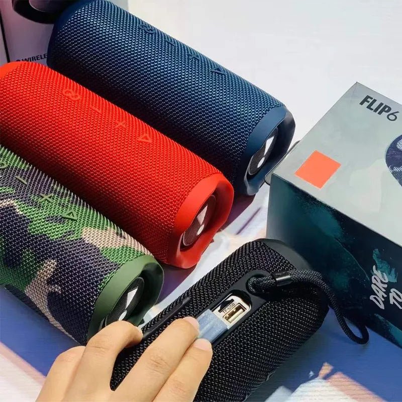 speaker flip 6 Outdoor Sports Waterproof Portable Subwoofer Bass Wireless BT 5.1 Speaker with TF USB FM Local Warehouse - Asmota