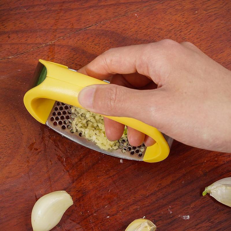 Stainless Steel Garlic Masher Garlic Press Household Manual Curve Fruit Vegetable Tools Kitchen Gadgets - Asmota