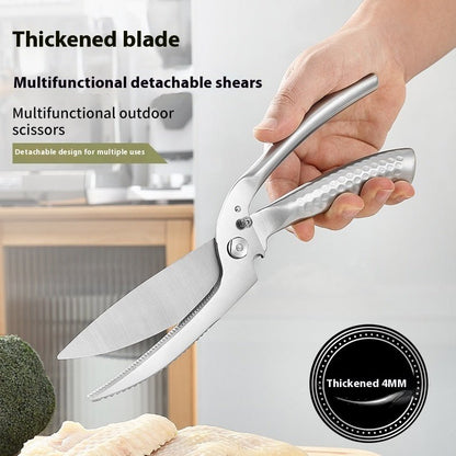 Stainless Steel Kitchen Scissors Shear Dual - purpose Strong - Asmota