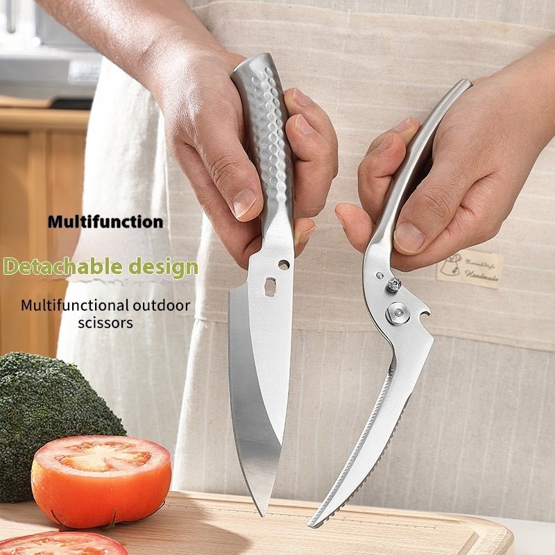 Stainless Steel Kitchen Scissors Shear Dual - purpose Strong - Asmota