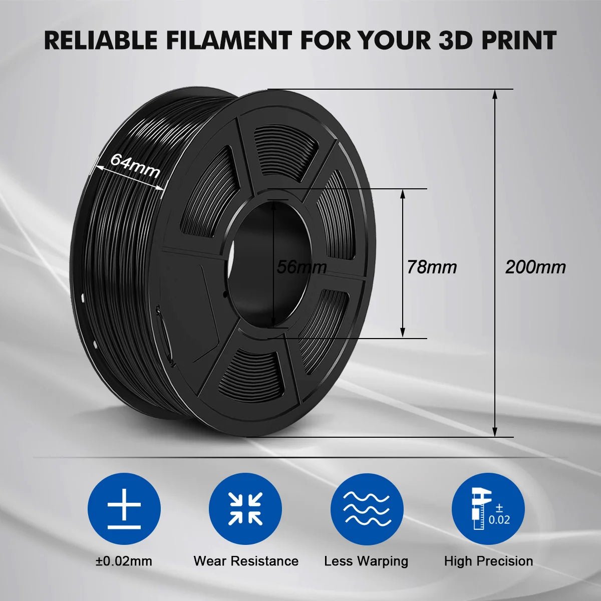 SUNLU PLA Filament 2KG 1KG/ Roll 3D Printer Filament PLA 1.75mm 3d Filament PLA Printing Materials for 3D Printer to 3D Printing - Asmota