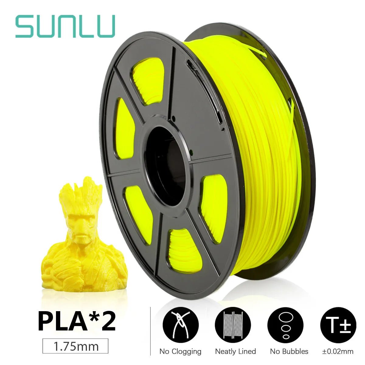 SUNLU PLA Filament 2KG 1KG/ Roll 3D Printer Filament PLA 1.75mm 3d Filament PLA Printing Materials for 3D Printer to 3D Printing - Asmota