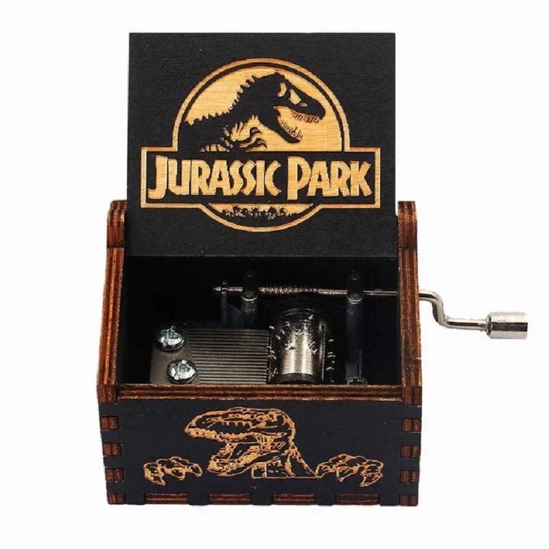 Theme Music Box Wooden Hand Cranked Queen Jurassic Park Neverland Casket caja musical Valentine's Day Birthday Holiday Gifts - Asmota