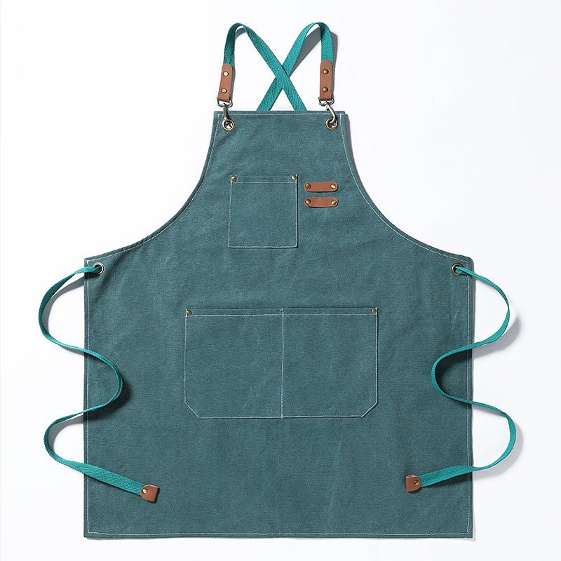 Thickened Canvas Jean Apron Household Barista Kitchen Restaurant - Asmota
