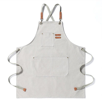 Thickened Canvas Jean Apron Household Barista Kitchen Restaurant - Asmota