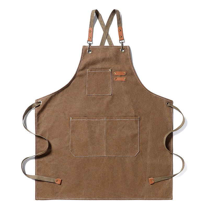 Thickened Canvas Jean Apron Household Barista Kitchen Restaurant - Asmota