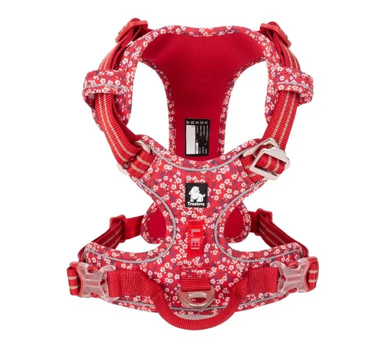 TRUE LOVE Pet Harness No Pull Nylon Reflective Dog Harness Adjustable Comfortable Control Step - in Brilliant Truelove TLH5654 - Asmota