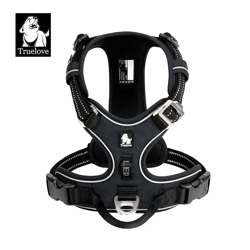 TRUE LOVE Pet Harness No Pull Nylon Reflective Dog Harness Adjustable Comfortable Control Step - in Brilliant Truelove TLH5654 - Asmota