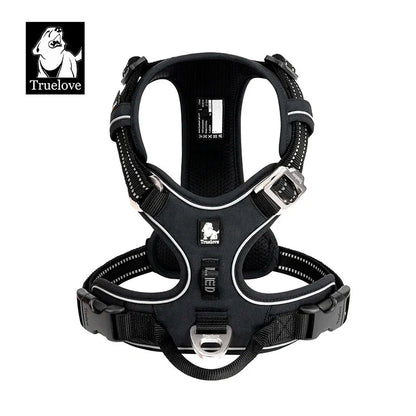 TRUE LOVE Pet Harness No Pull Nylon Reflective Dog Harness Adjustable Comfortable Control Step - in Brilliant Truelove TLH5654 - Asmota
