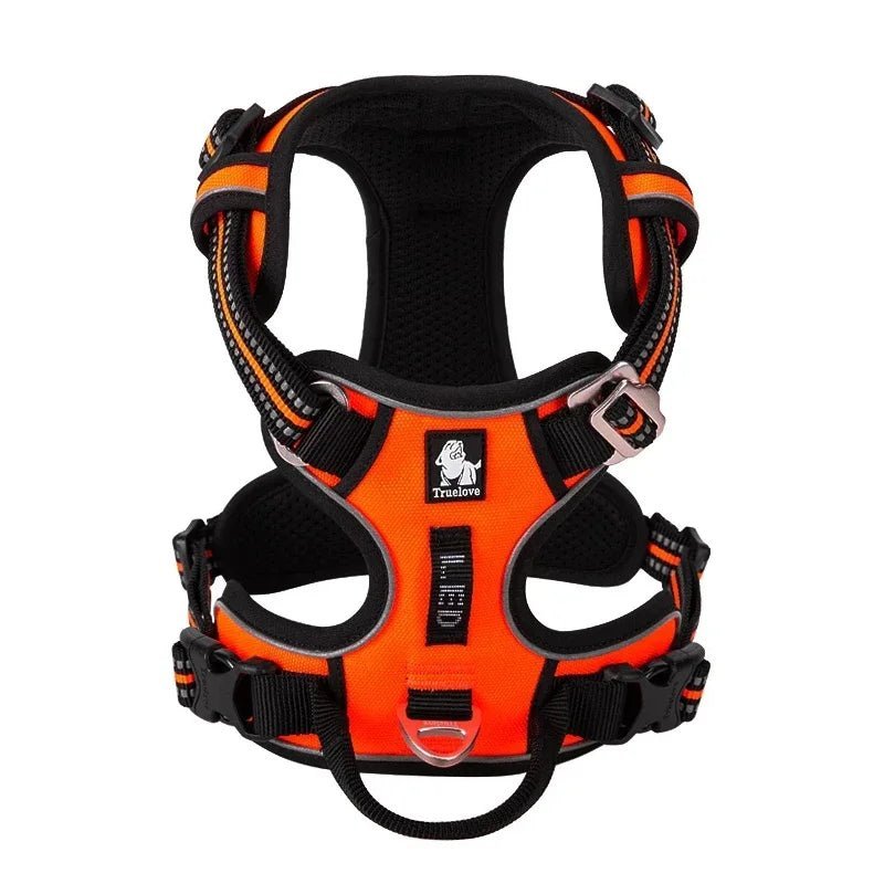 TRUE LOVE Pet Harness No Pull Nylon Reflective Dog Harness Adjustable Comfortable Control Step - in Brilliant Truelove TLH5654 - Asmota
