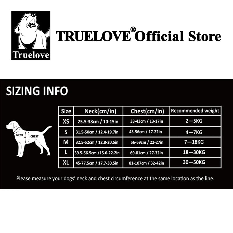 Truelove Pet Harness Small Medium Large Split Dog Fashion Outdoor Dropshipping - Asmota