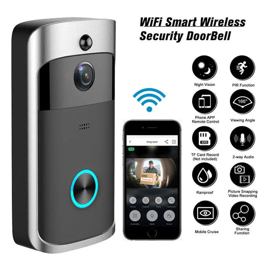 Video Intercom Doorbell Smart WiFi Video Doorbell Camera Night Vision Smart Home Security Outdoor Two Way Intercom Voice Change - Asmota