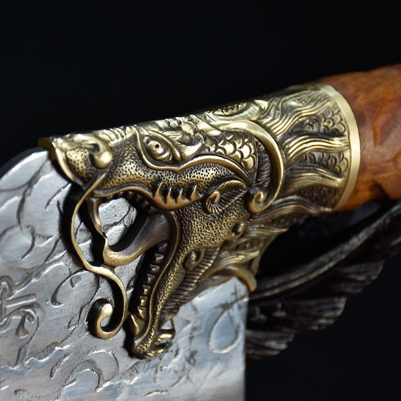 Vintage cleaver ghost hand made kitchen chef knife - Asmota