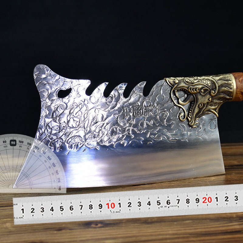 Vintage cleaver ghost hand made kitchen chef knife - Asmota