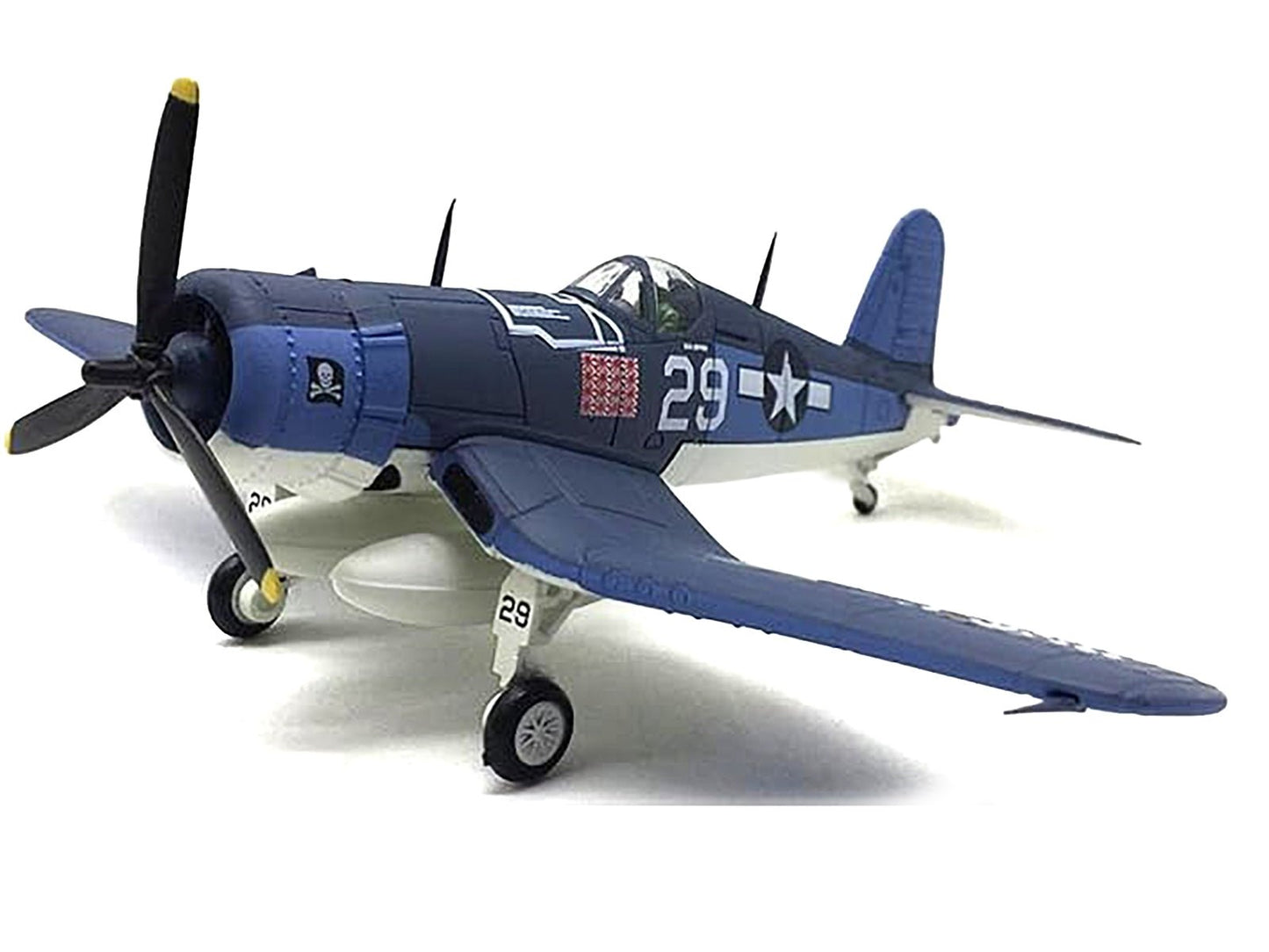 Vought F4U - 1D Corsair Fighter Aircraft "VF - 17 Jolly Rogers 16 - Victory Ace Lt. (jg) Ira Kepford" (1944) United States Navy 1/72 Diecast Model Airplane - Asmota