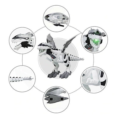 Walking Dragon Toy Fire Breathing Water Spray Dinosaur - Asmota