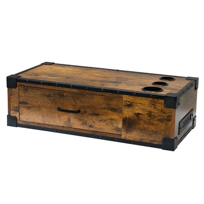 Wall - Mounted Wooden Salon Station; Beauty Styling Table; with 3 Holes for Hair Dryer; Curling Iron; Hair Straightener - Asmota