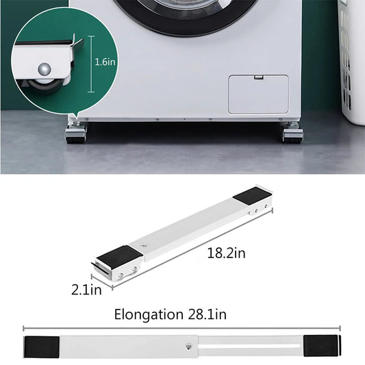 Washing Machine Stand Movable Refrigerator Raised Base Mobile Roller Bracket Wheel Bathroom Kitchen Accessories Home Appliance - Asmota