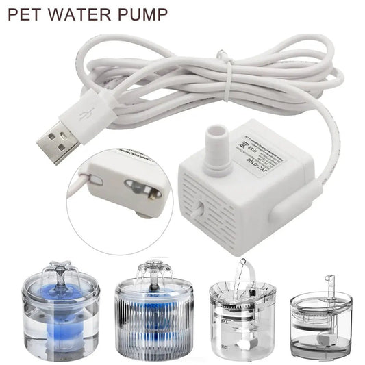 Water Pump Pet Cat Water Fountain Anti - dry Burning Motor Replacement for Cat Flowers Drinking Bowl Water Dispenser Pet Products - Asmota