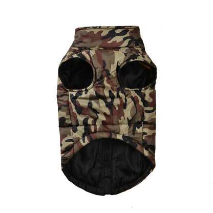 Winter Dog Clothes Coat Waterproof Puppy Cat Jacket For Large Dogs Camouflage Print Warm Windproof Pet Labrodor Apparel Costume - Asmota