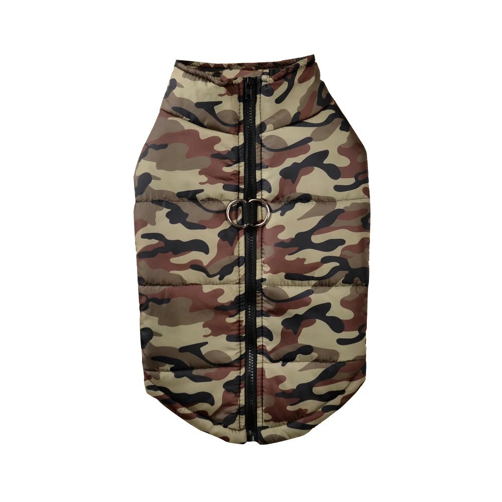 Winter Dog Clothes Coat Waterproof Puppy Cat Jacket For Large Dogs Camouflage Print Warm Windproof Pet Labrodor Apparel Costume - Asmota