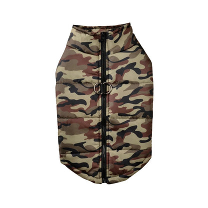 Winter Dog Clothes Coat Waterproof Puppy Cat Jacket For Large Dogs Camouflage Print Warm Windproof Pet Labrodor Apparel Costume - Asmota