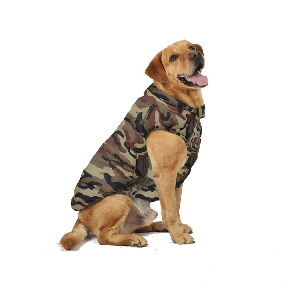 Winter Dog Clothes Coat Waterproof Puppy Cat Jacket For Large Dogs Camouflage Print Warm Windproof Pet Labrodor Apparel Costume - Asmota