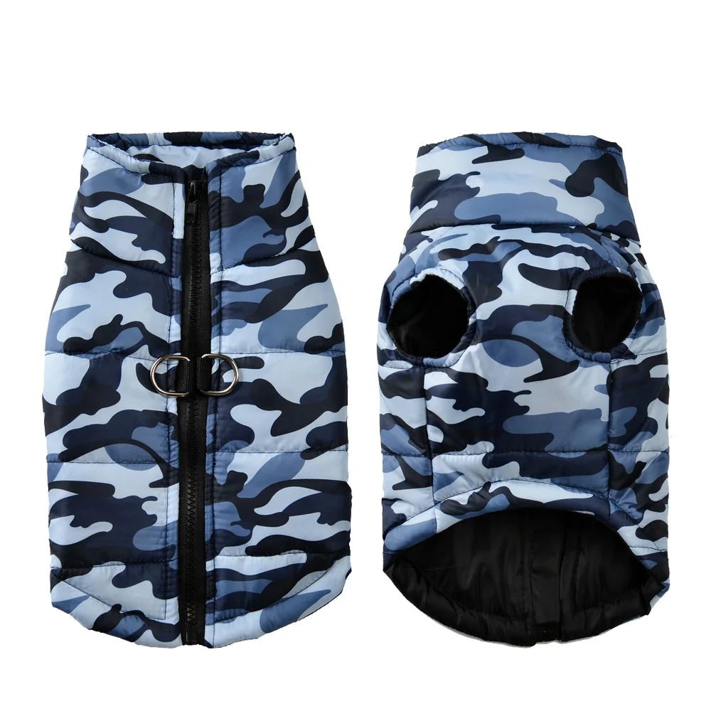Winter Dog Clothes Coat Waterproof Puppy Cat Jacket For Large Dogs Camouflage Print Warm Windproof Pet Labrodor Apparel Costume - Asmota