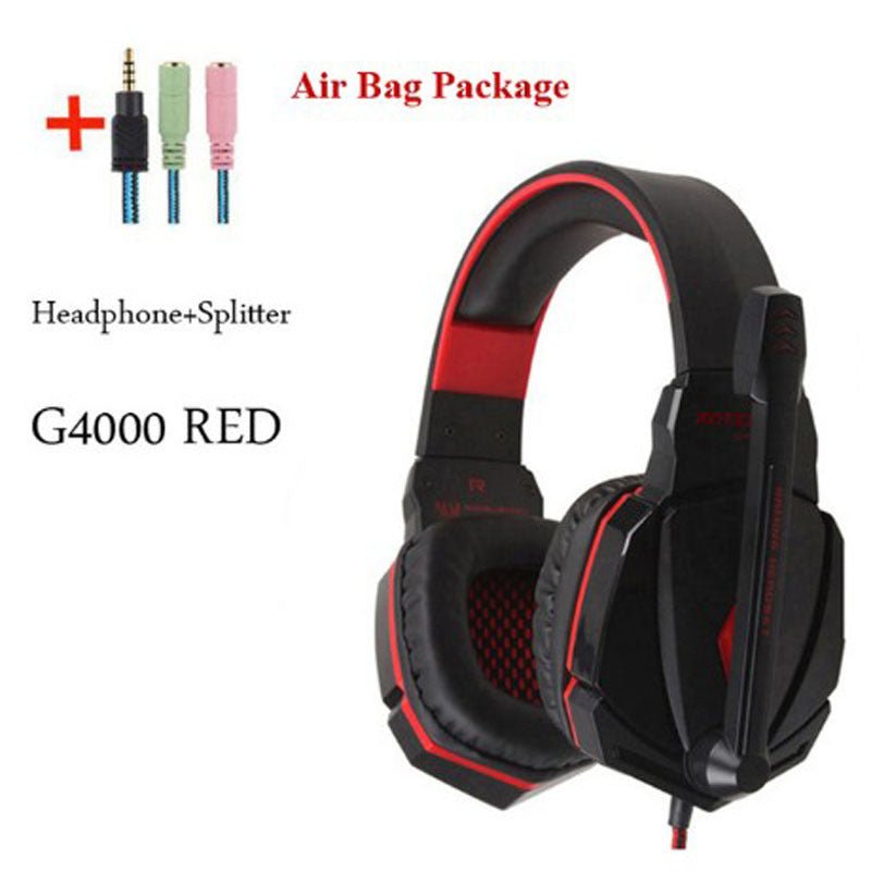 Wired Gaming Headset Headphones Surround Sound Deep Bass Stereo Casque Earphones With Microphone - Asmota