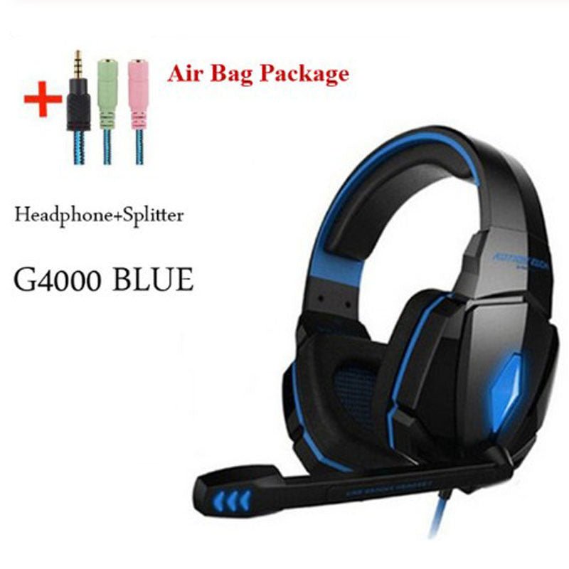 Wired Gaming Headset Headphones Surround Sound Deep Bass Stereo Casque Earphones With Microphone - Asmota